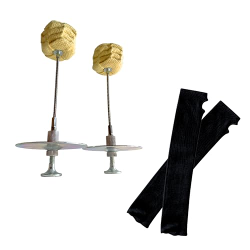 Synergy FlowArts Modular Palm Torch Set (Pair) - Crown Knot Wicks - Adjustable to fit All Hand Sizes - Fire Performance (Torches + Kevlar Sleeves)