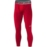 JAKO Kinder Long Tights Compression 2.0, Sportrot, 140