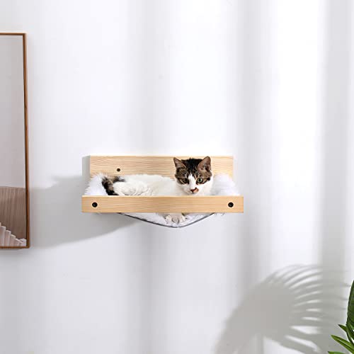 Vipace Cat Hammock Wall Mounted, Cat Shelves And Perches For Wall, Cat Wall Bed Furniture, Cat Shelf For Sleeping, Playing, Climbing, Lounging, Easily Holds Up To 35Lbs #TOP1