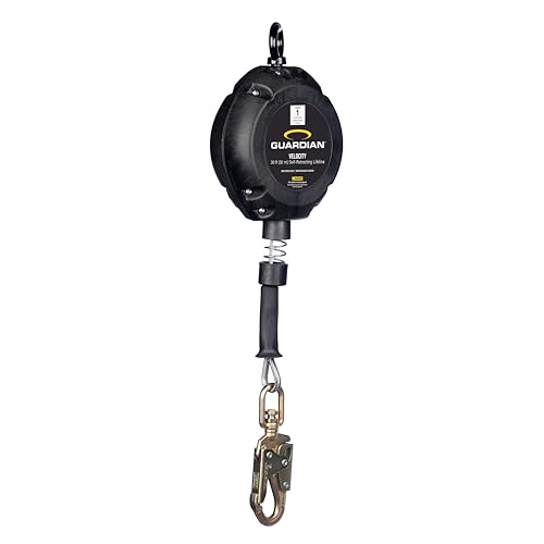 Image of Guardian 42002 Velocity Class 1 Cable Self-Retracting Lifeline (SRL) with Carabiner | 30 ft | Class 1 | ANSI and OSHA Compliant
