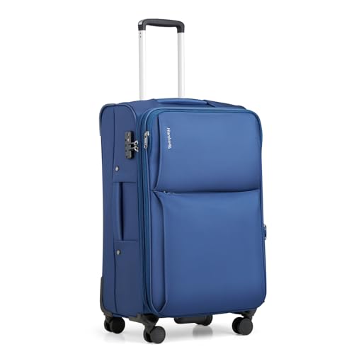 Hanke 24-Inch Expandable Softside Spinner Luggage Blue