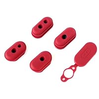 OUKENS Tappo Di Protezione Impermeabile Per Porta Di Ricarica In Gomma - Per Scooter Elettrico Xiaomi Mijia M365 - Rosso, Antipolvere, Antispruzzo - 4