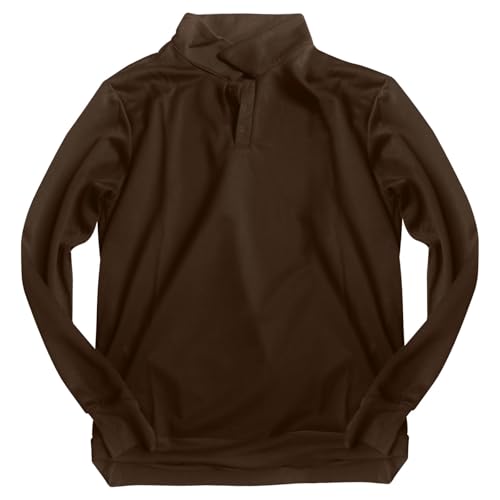 Polo homme manches longues en tissu doux respirant coupe classique bleu à paillettes