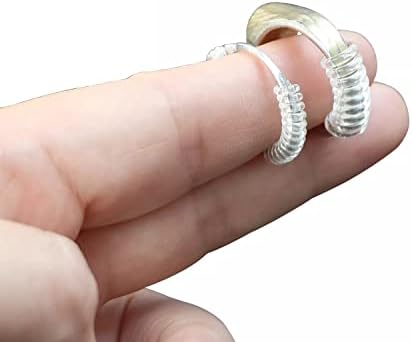 Ring Adjuster for Loose Rings Ring Size Reducer Spiral Silicone Tightener Set 2 Sizes Ring Spacer,Chain Extenders, Ring Snuggies 6Pcs
