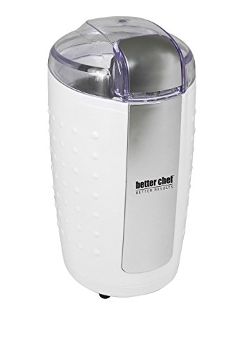 Better Chef 150-Watt Power Blade Coffee Grinder | Stainless Blade and Chamber | Grind Coffee | Nuts | Spices (White) Better Chef 150-Watt Power Blade Coffee Grinder | Stainless Blade and Chamber | Grind Coffee | Nuts | Spices (White)
