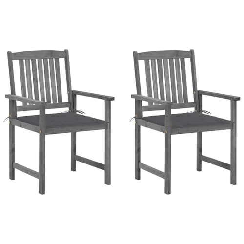 Mhdvray Solid Acacia Wood Patio Dining Chairs Set of 2