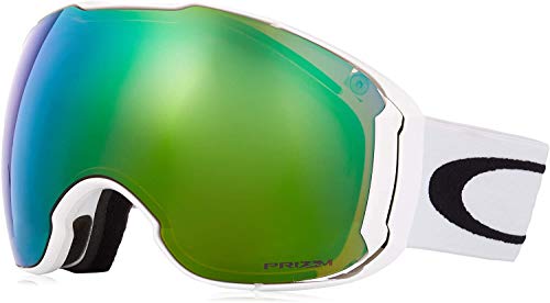 Oakley Men's Airbrake XL Snow Goggles, Polished White, Prizm Jade Iridium, Large