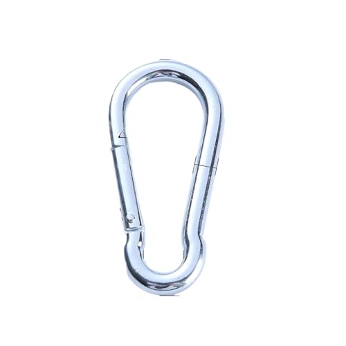 GCYEIDMA Mousqueton INOX Mousqueton à vis en Acier Inoxydable 304, équipement d'escalade, maillons Rapides, Mousqueton de sécurité, Anneau de Connexion de chaîne, Boucle de chaîne(M4,1PCS)