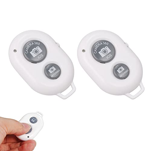 Control Remoto Bluetooth, Bluetooth Temporizador Obturador, Obturador Remoto Inalámbrico, 2 Psc Temporizador De Selfie, Fácil Disparador Remoto para iOS Y Android Smartphone Fotos