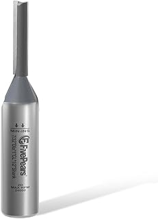 FivePears Straight Router Bits 1/2 Inch Shank Double Flute, 7/32 Inch Cutting Diameter, 1 Inch Cutting Length, Used for Create Groove, Dado or Hollow