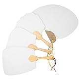 Handheld paper fans:you can choose to decorate these blank fans with tassels, you can also DIY painting on these unfinished fans,blank fan Handheld fans for women:manufactured with and workmanship for excellent durability and practicality,diy paintin...