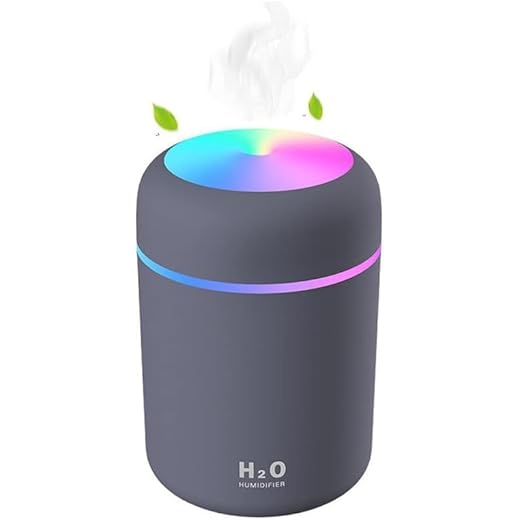 SITSRA Humidifier Colorful Light Cool Mini Humidifier USB Personal Desktop For Car Office Bedroom Auto ShutOff Mist Modes Super Quiet - PACK OF 1
