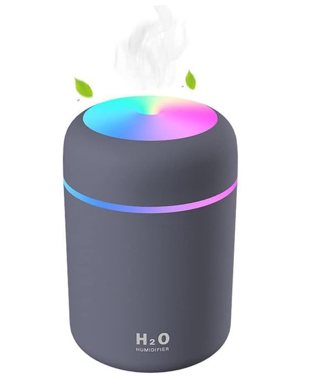 SITSRA Humidifier Colorful Light Cool Mini Humidifier USB Personal Desktop For Car Office Bedroom Auto ShutOff Mist Modes Super Quiet - PACK OF 1