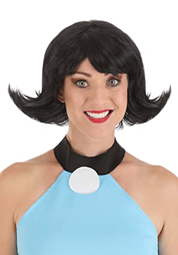 Fun Costumes Flintstones Betty Rubble Wig for Women, Cavewoman Black Wig for Stone Age Dress-Up Parties, Cosplay & Halloween Standard