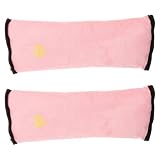 YARNOW 2 Pezzi Protezione Cintura Auto, Spalliera Rosa in Cotone