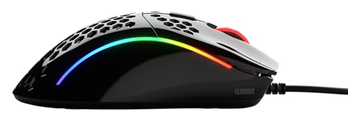 Glorious Gaming Model D- (Small) Wired Gaming Mouse - 61g Superlight Honeycomb Design, RGB, Ergonomic, Pixart 3360 Sensor, Omron Switches, PTFE Feet, 6 Buttons - Glossy Black - Image 6