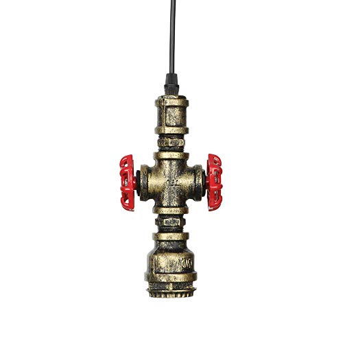 Lámpara colgante rústica para solucionar techos oscuros con doble iluminación bronce E27 5