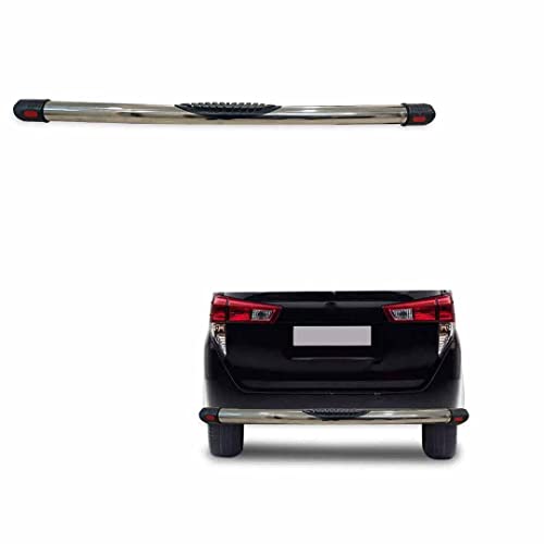 Image of Stainless Steel High Gloss Safety Rear Bumper Protector for Toyota Innova Crysta 2016