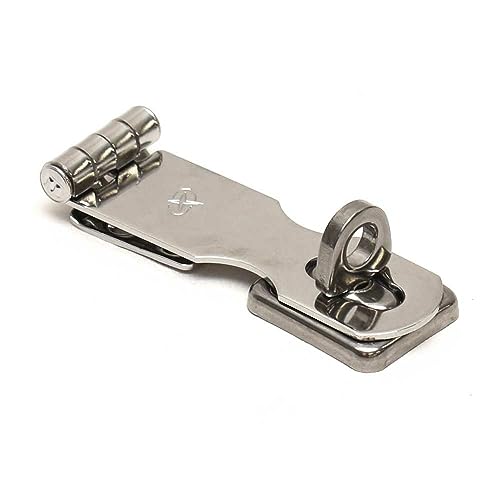 Gemlux Boat Hinged Hasp Latch 1246 | Stainless Steel Silver (2 Pieces)