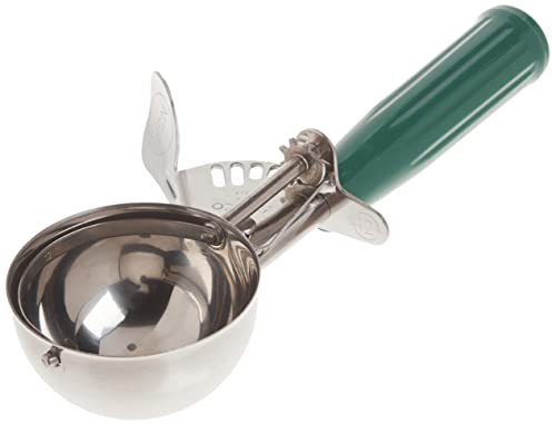 Winco Icd-12 No.12 Ice Cream Disher With Plastic Handle, Size 12, 3 1/4 Oz Capacity, Green, Stainess Steel #TOP2
