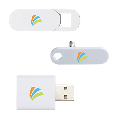 Generic Soteria Webcam Cover, Microphone Blocker, USB Data Blocker Personal Electronic Privacy Kit - Use at Home or On The Go - Protective Products for You and Your Family (White)