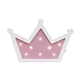HaakLux Pink Crown LED Light,Crown Lights Wall Decor,Princess Queen Kings Decoration Sign for Kids Room Home Living Room Bedroom Wedding Birthday Party Christmas