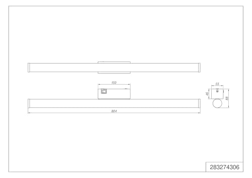 Trio Leuchten LED Badezimmer Wandleuchte Mattimo 283274306, Metall Chrom, Kunststoff Weiß, 8.6 Watt LED
