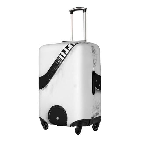 Travel Luggage Protector, Washable Elasticity Zipper Closure Luggage Suitcase Cover, Waterproof Baggage Case Bag - Fits 19-32 inch Luggages (Ice Hockey Ball)2
