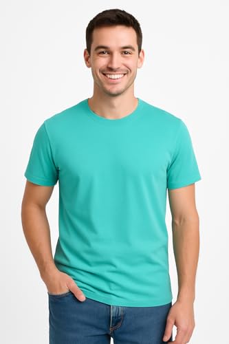 Image of Men's T-Shirts Ringspun Cotton Crew Neck Tee Shirts|Casual Wear T Shirt | Pre Shrunk with Panel Wash