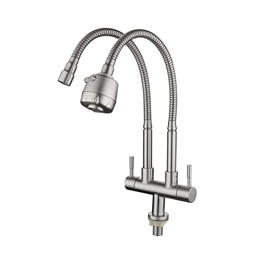 Robinet double pipe tap à double sortie d'eau pour un lavage simultané