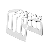 Toast Bread Rack Holder, 4 Slice Holes Toast Bread Rack, 4.92inch Rectangle Stainless Steel Toast Ra