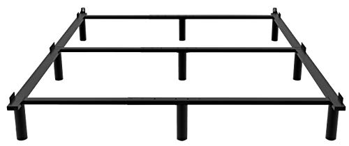 Adjustable Metal Bed Frame for Box Spring, ZIYOO Heavy Duty 9-Leg Support Bed Base for Box Spring and Mattress Set, Fits for Full,Queen,King, Cal King Size