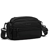 LOVEVOOK Crossbody Bag for Women Men, Multi-Pockets Purse, Nylon Shoulder Handbags, Water-Resistant & Lightweight, Ideal for Travel, Outdoor, and Daily Use