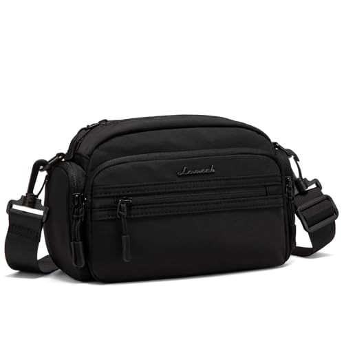 LOVEVOOK Crossbody Bag for Women Men, Multi-Pockets Purse, Nylon Shoulder Handbags, Water-Resistant & Lightweight, Ideal for Travel, Outdoor, and Daily Use