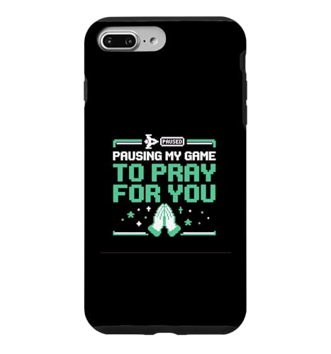 Pausing My Game To Pray For You �N���X�`�����Q�[�}�[ �X�}�z�P�[�X iPhone 7 Plus/8 Plus �p