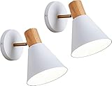 ClanKin Wall Sconces Lighting Fixture Set of 2, Rotatable Wall Mounted Bedside Reading lamp for Indu