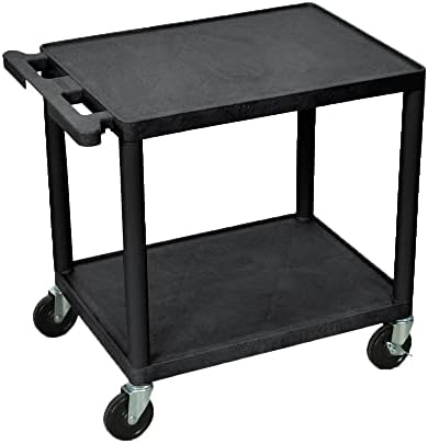 Luxor LP26-B 26" H AV Cart - Two Shelves
