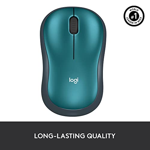 Logitech M185 Wireless Mouse, 2.4Ghz With Usb Mini Receiver, 12-Month Battery Life, 1000 Dpi Optical Tracking, Ambidextrous, Compatible With Pc, Mac, Laptop - Blue #TOP6