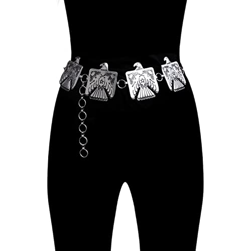 Western Metal Concho Thunderbird Fashion Waist Belt No. 333