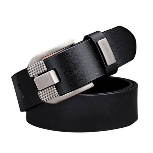 Men's Needle Buckle Belt Casual Perforated Men's Genuine Leather Belt With