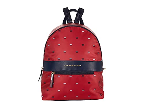 Tommy Hilfiger Gwen II-Medium Backpack with Pouch-Corporate Stripe Critter Nylon Tommy Red One Size Tommy Hilfiger Gwen II-Medium Backpack with Pouch-Corporate Stripe Critter Nylon Tommy Red One Size