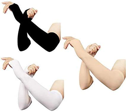 Image of MIZUNA Sun Protection Arm Sleeves Hand gloves For Men & Women,Thumb Holes UPF 50 Arm Cover for Biking,Cricket,Cycling, Golf, Outdoor Sports
