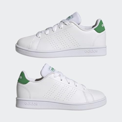 Adidas Unisex-Child Advantage FTWR White/Green/Core Black 5 Big Kid by adidas - Used condition - Image 9