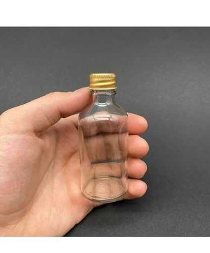 wellLine 15 Adet 50 ml Çok Amaçlı Cam Şişe Küçük Gold Kapak Oda Kokusu Esans Yağ Şişesi 15x50 ml
