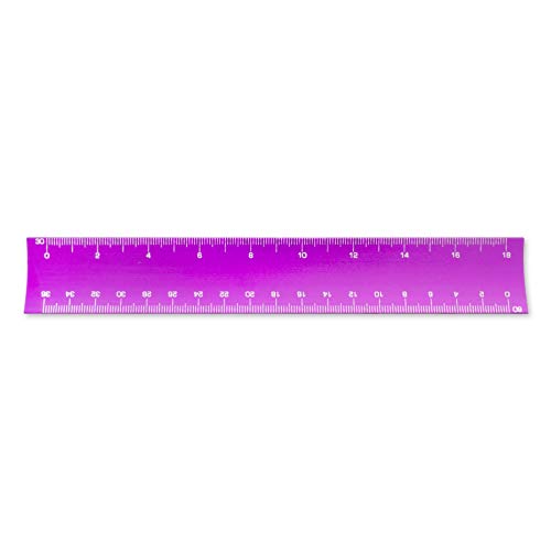 Image of Alumicolor 6-inch Aluminum Engineer Hollow Scale for School, Office, Art and Drafting, 6IN, Purple