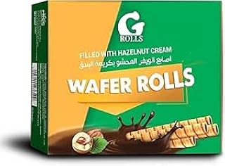 علبة أصابع ويفر جيه رولز محشوة بكريمة البندق - 4 أصابع