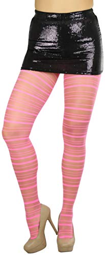 Image of ToBeInStyle Women's Sheer Horizontal Striped Pantyhose