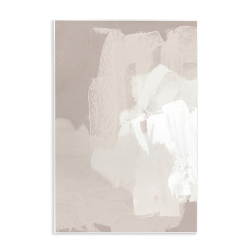 Stupell Industries Abstract Neutral Tones Beige Boho Brush Strokes Wood Wall Art, Design by June Erica Vess