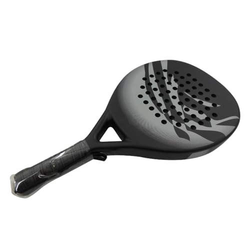 Raqueta de tenis de playa, pala de carbono ergonómica, para actividades deportivas al aire libre, con bolsa de almacenamiento, ligera y resistente a los golpes para hombres, mujeres y adultos, 47 cm