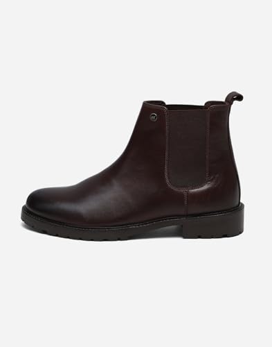 Image of Monte Carlo Mens Solid Slip on Genuine Leather Chelsea Boots (201824FW)